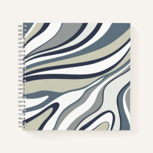 Cuaderno Líneas onduladas abstractas modernas y elegantes
