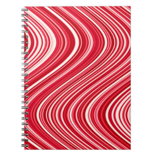 Cuaderno Líneas onduladas en rojo y blanco - GUAY