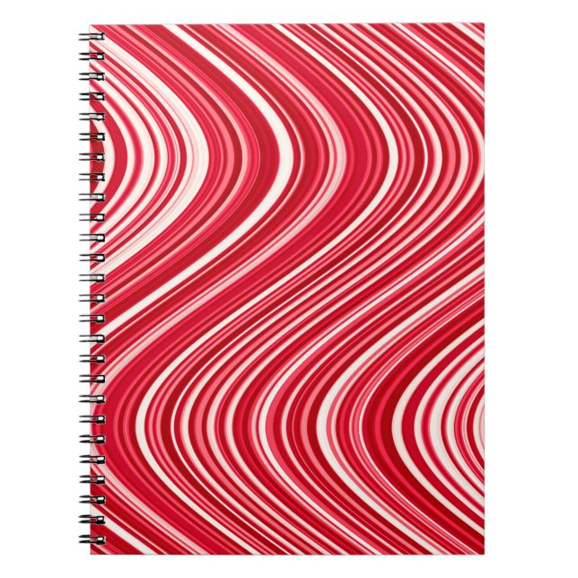 Cuaderno Líneas onduladas en rojo y blanco - GUAY (Frente)
