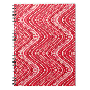 Cuaderno Líneas onduladas en rojo y blanco - GUAY
