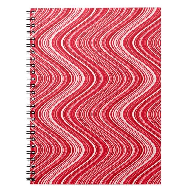 Cuaderno Líneas onduladas en rojo y blanco - GUAY (Frente)