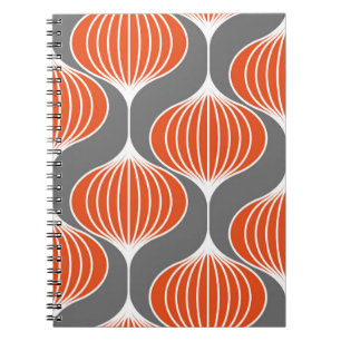 Cuaderno Líneas onduladas: patrón geométrico vintage.