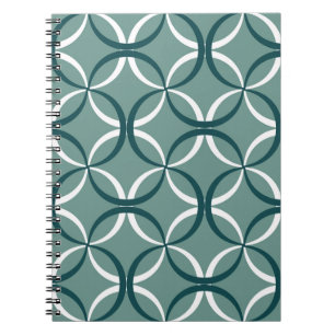 Cuaderno Líneas onduladas Patrón verde sin soldadura