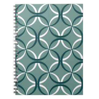 Cuaderno Líneas onduladas Patrón verde sin soldadura