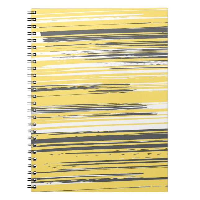 Cuaderno Líneas pintadas a mano - amarillo (Frente)