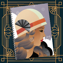 Cuaderno Líneas Simples Clásicas de la Era Art Déco