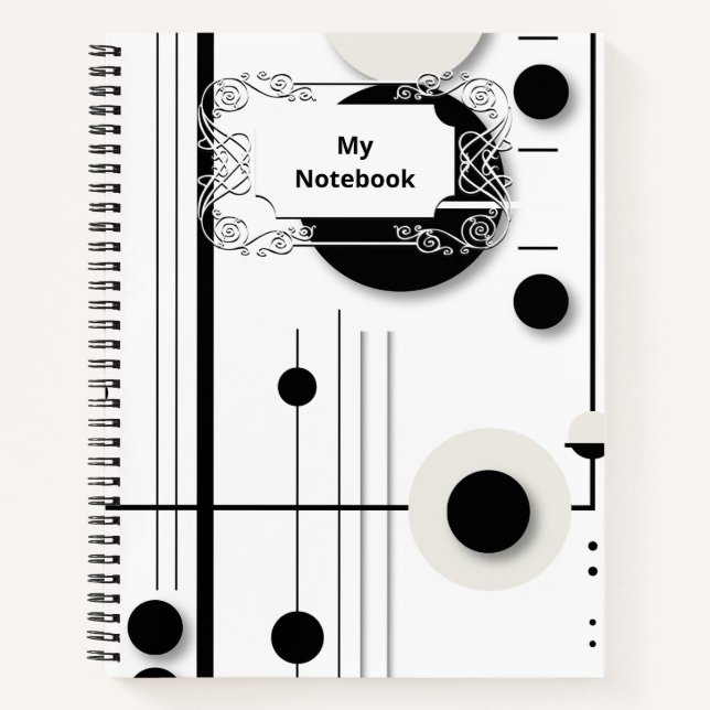 Cuaderno Líneas sinfónicas del círculo geométrico minimalis (Anverso)