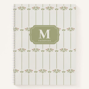 Cuaderno Líneas tradicionales botánicas victorianas vintage