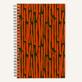 Cuaderno Líneas verticales naranjas a la acuarela
