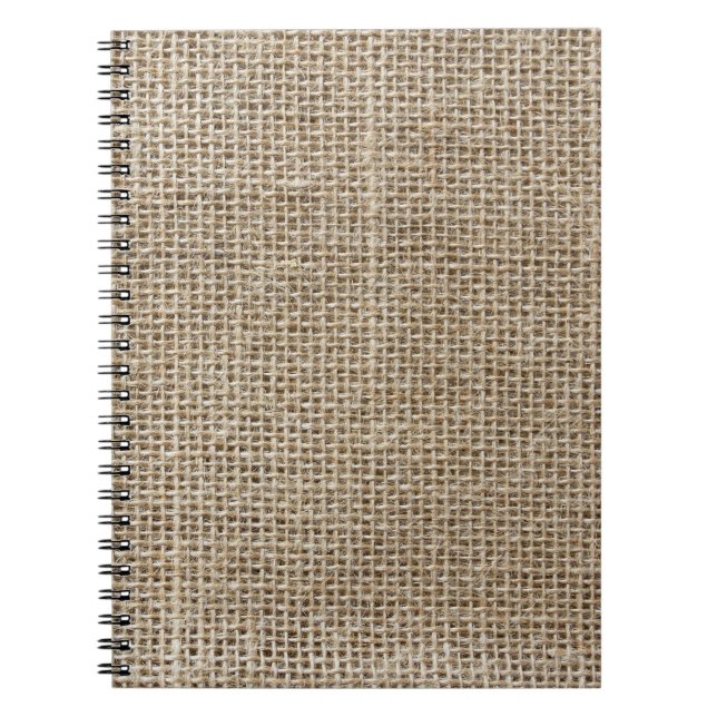 Cuaderno Lino crudo: Tela texturada natural. (Frente)
