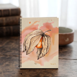 Cuaderno Linterna China Japonesa Vintage Hozuki Botánica