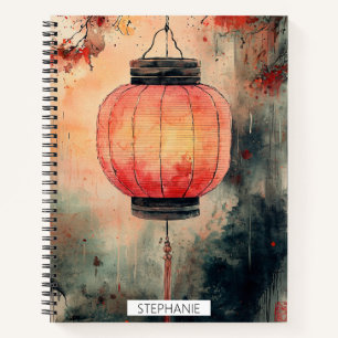 Cuaderno Linterna de Otoño Sumi-E Acuarela