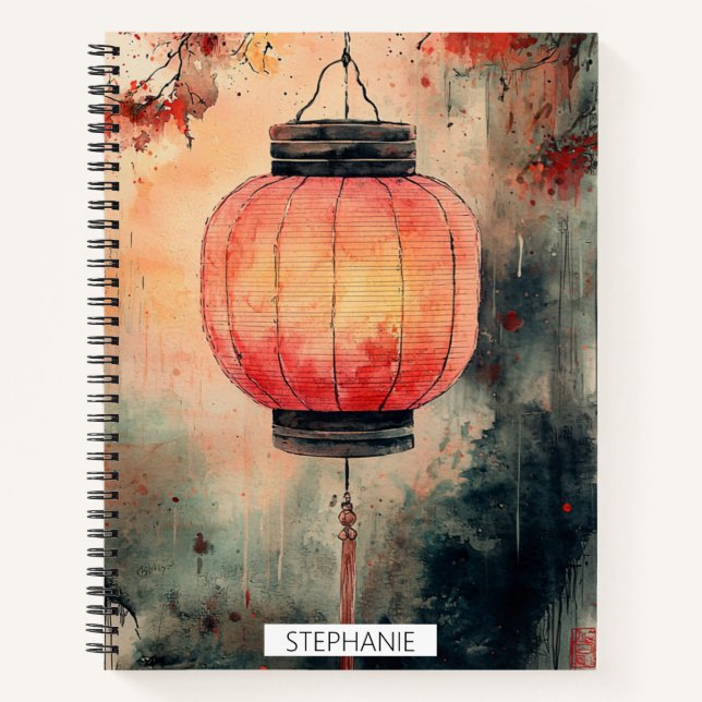 Cuaderno Linterna de Otoño Sumi-E Acuarela (Anverso)