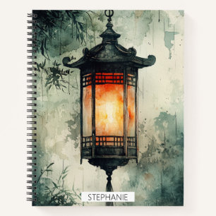 Cuaderno Linterna iluminada por la luna Sumi-E Acuarela (3)