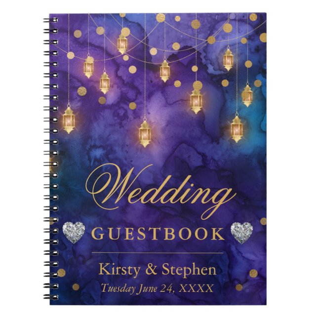 Cuaderno Linternas Místicas Nocturnas y Libro de Invitados  (Frente)