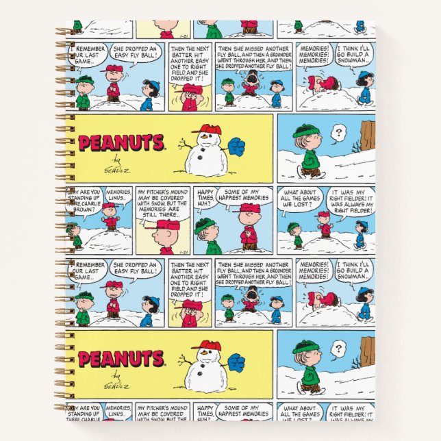 Cuaderno Linus Construye Un Hombre De Nieve (Anverso)