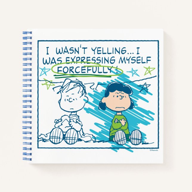 Cuaderno Linus y Lucy "No estaba gritando..." (Anverso)