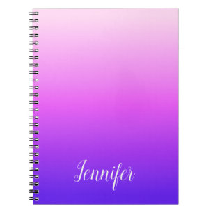 Cuaderno Lio y Violeta Rosa Caliente Personalizado Ombre