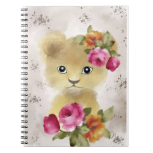 Cuaderno Lion Baby Lion Watercolor