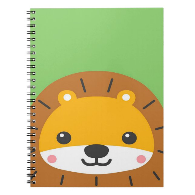 Cuaderno Lion para bebé | Pintura Personalizado (Frente)