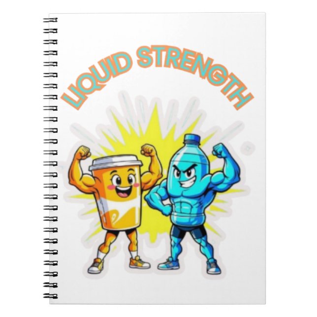 Cuaderno Liquid Strength – Funny Juice & Water Muscle Desig (Frente)