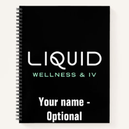 Cuaderno Liquid Wellness & IV Notebook - Black
