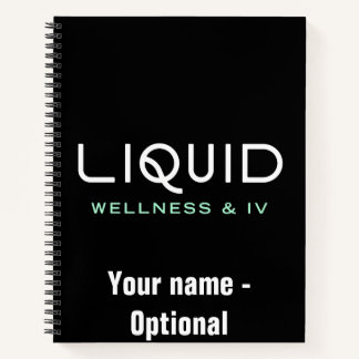 Cuaderno Liquid Wellness & IV Notebook - Black