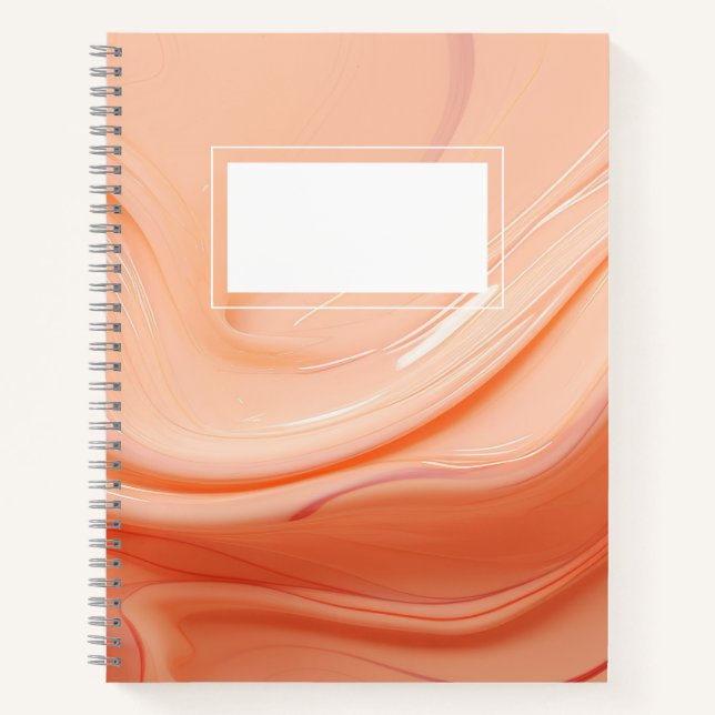 Cuaderno Líquido abstracto de fuzz de grano (Anverso)