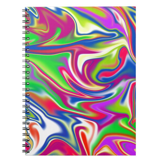 Cuaderno Líquido de golosinas marbleizadas,_ (Frente)