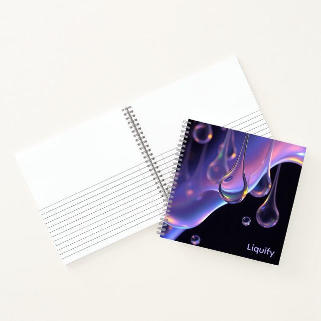 Cuaderno Liquify - AI Fantasy Scifi Digital Art Print (Interior)