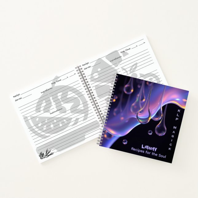 Cuaderno Liquify - Impresión de Arte Digital de Fantasía de (Interior)