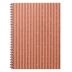 Cuaderno Liras verticales modernas de naranja y mango con b