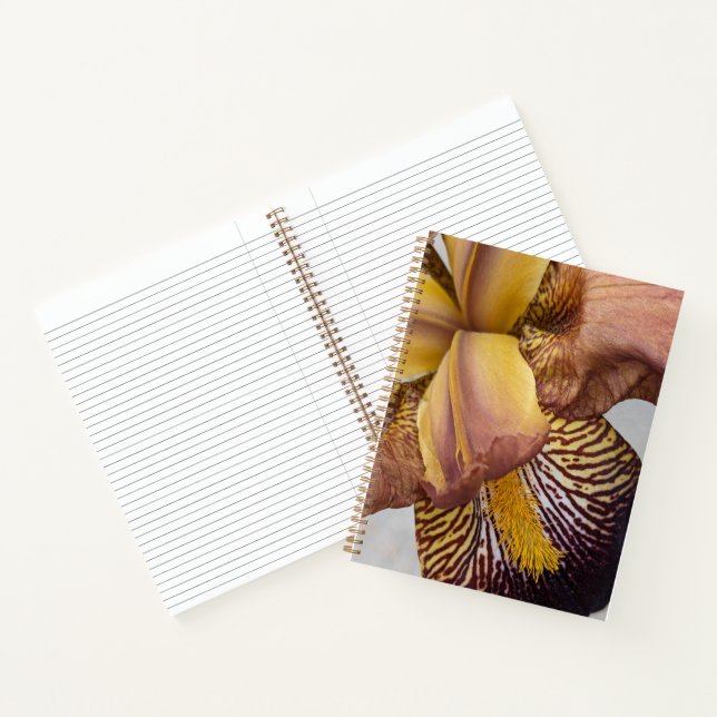 Cuaderno Lirio barbudo floral amarillo y violeta (Interior)