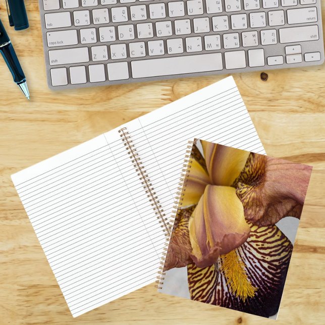 Cuaderno Lirio barbudo floral amarillo y violeta (In Situ)