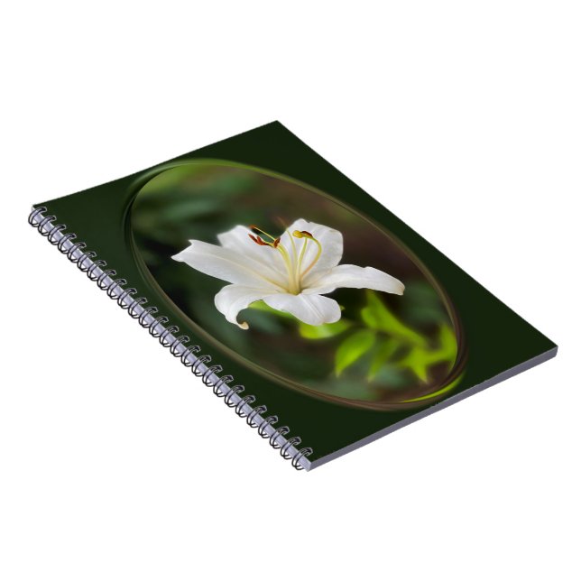 Cuaderno Lirio blanco brillante (Lado Derecho)