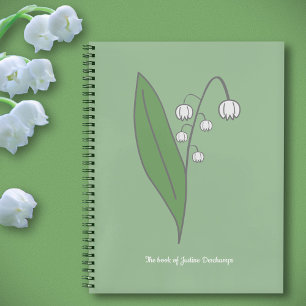 Cuaderno Lirio botánico de la flor del Pastel del Valle