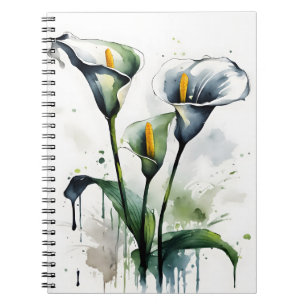 Cuaderno Lirio Calla - Flores de acuarela