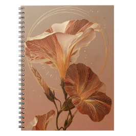 Cuaderno Lirio de Calla Naranja Quemado Botánico