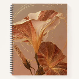 Cuaderno Lirio de Calla Naranja Quemado Botánico