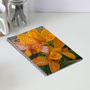 Cuaderno Lirio de Canna Amarillo con Flores de Manchas Roja