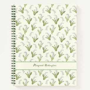 Cuaderno Lirio de la Mano del Valle Elegante Jardinería