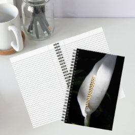 Cuaderno Lirio de la Paz Blanco Foto Floral