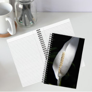 Cuaderno Lirio de la Paz Blanco Foto Floral