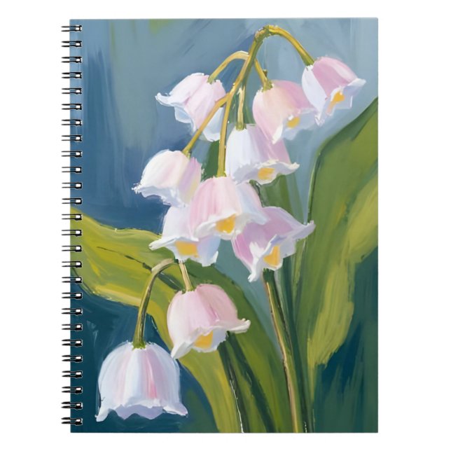 Cuaderno Lirio de los Valles | Flor Pintada a la Acuarela (Frente)