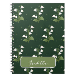 Cuaderno Lirio del Portátil de Patrón Floral del Valle