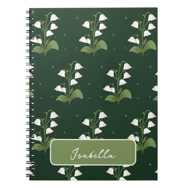 Cuaderno Lirio del Portátil de Patrón Floral del Valle (Frente)