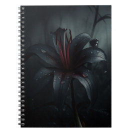 Cuaderno Lirio negro gótico