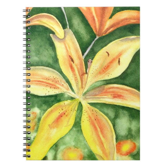 Cuaderno Lirios amarillos en el jardín (Frente)