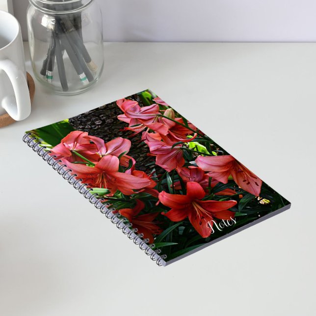 Cuaderno Lirios Asiáticos Naranjas Florales (In Situ)