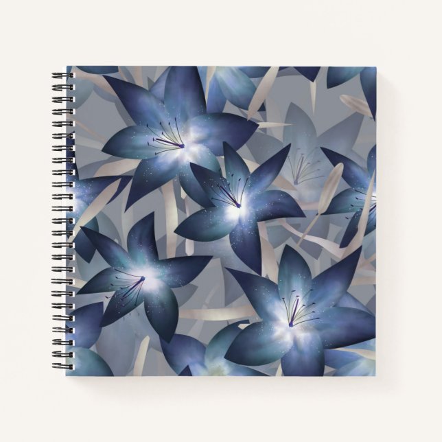 Cuaderno Lirios azules (Anverso)